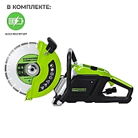 Бетонорез Greenworks PC141 аккумуляторный 82В с АКБ 5 Ач без ЗУ
